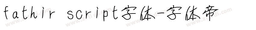 fathir script字体字体转换